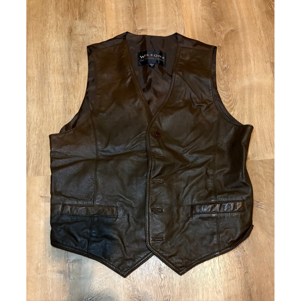 Wilsons brown leather vest Size Medium